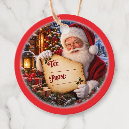 Kerstcadeau-labels met Sinterklaas Bedankjes Labels (Voorkant)