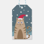 Kerstcadeau labels naam sint kat ho ho ho cadeaulabel (Achterkant)