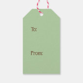 Kerstcadeau-labels van peperkoek cadeaulabel (Achterkant)
