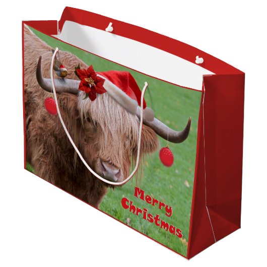 kerstcadeau large cadeautasje (Achterkant Gekanteld)