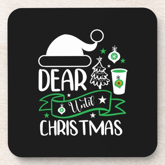 Kerstcadeau, liefste tot Kerstmis Bier Onderzetter (Voorkant)