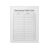 Kerstcadeau Lijst Notitieblok (Linkerzijde)