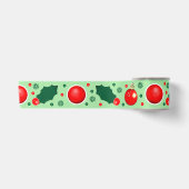 Kerstcadeau lint van satijn met kickball (Voorkant)