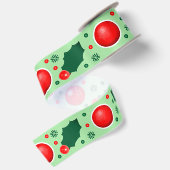 Kerstcadeau lint van satijn met kickball (Achterkant)