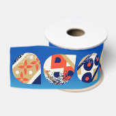 Kerstcadeau lint vet moderne ornamenten (Spoel)