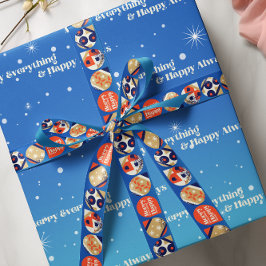 Kerstcadeau lint vet moderne ornamenten