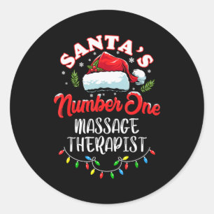 Kerstcadeau Maas Kerstmannen Nummer Eén Magiër The Ronde Sticker