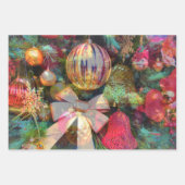 kerstcadeau, magisch kleurrijk feestmaal  inpakpapier vel (Voorkant)