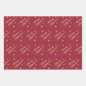 kerstcadeau, magisch kleurrijk feestmaal  inpakpapier vel (Voorkant 3)