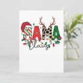 Kerstcadeau Mama Claus Met Kinderen Kaart (Staand voorkant)