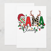 Kerstcadeau Mama Claus Met Kinderen Kaart (Voorkant / Achterkant)