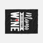 Kerstcadeau | Mama heeft wat wijn nodig Fleece Deken (Voorkant (Horizontaal))