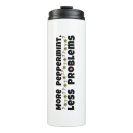 Kerstcadeau - "Meer pepermunt, minder problemen" Thermosbeker