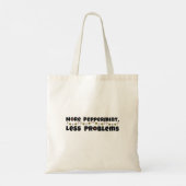 Kerstcadeau - "Meer pepermunt, minder problemen" Tote Bag (Achterkant)