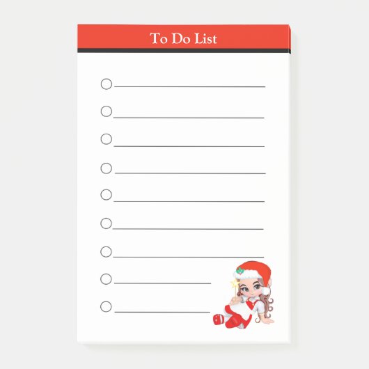 kerstcadeau-meisje post-it® notes (Voorkant)
