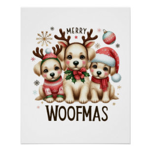 Kerstcadeau Merry Woofmas Perfect Poster