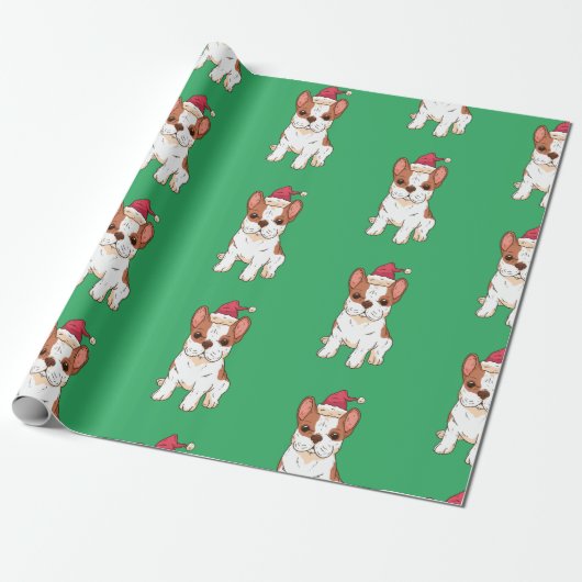 kerstcadeau met bulledog Dog Hollidays Gift Cadeaupapier (Uitgerold)