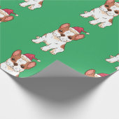 kerstcadeau met bulledog Dog Hollidays Gift Cadeaupapier (Hoek)