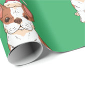 kerstcadeau met bulledog Dog Hollidays Gift Cadeaupapier (Rol Hoek)