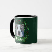 Kerstcadeau met foto van huisdier mok (Voorkant links)