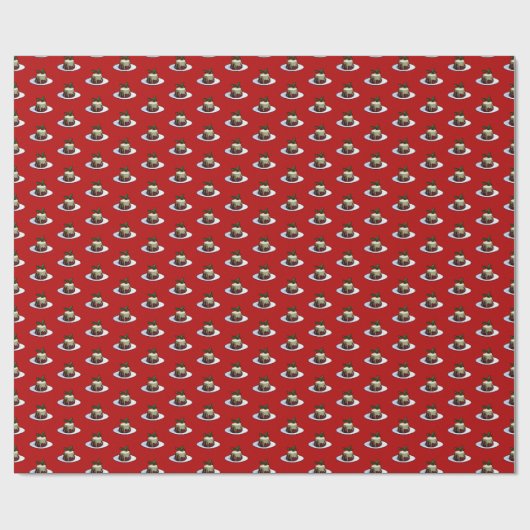 kerstcadeau met Holly Pixel Art Pattern Cadeaupapier (Vlak)