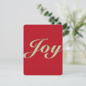 kerstcadeau met inscriptie platte feestdag feestdagenkaart (Staand voorkant)