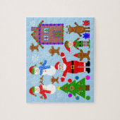kerstcadeau met jigzaag legpuzzel (Verticaal)