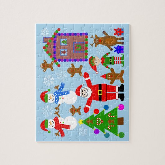 kerstcadeau met jigzaag legpuzzel (Verticaal)