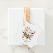 Kerstcadeau met katoenen boeket bedankjes labels (In situ)