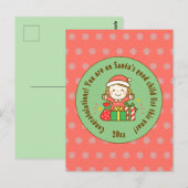 kerstcadeau met Kinder cadeau van kerstcadeau Briefkaart (Voorkant / Achterkant)