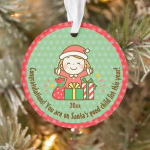 kerstcadeau met Kinder cadeau van kerstcadeau Ornament