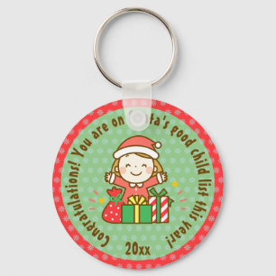 kerstcadeau met Kinder cadeau van kerstcadeau Sleutelhanger