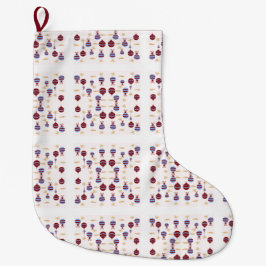 Kerstcadeau met kleurrijke slingers grote kerstsok