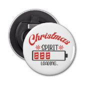 kerstcadeau met lade Funny Holiday Button Flesopener (Voorkant)