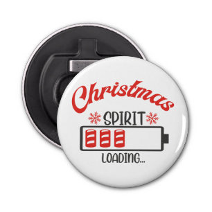 kerstcadeau met lade Funny Holiday Button Flesopener