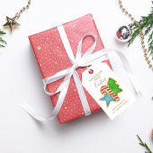 kerstcadeau met liefdeskoekjes cadeaulabel