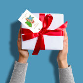 kerstcadeau met liefdeskoekjes cadeaulabel
