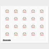 Kerstcadeau met mijn gnomen ronde sticker (Vel)