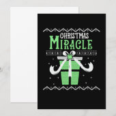 kerstcadeau met mirakel voor prettige feestdagen kaart (Voorkant / Achterkant)