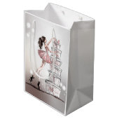 kerstcadeau met Mode illustratie. Medium Cadeauzakje (Achterkant Gekanteld)