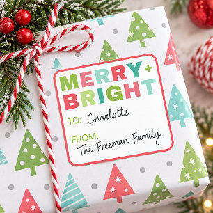 Kerstcadeau met naam & leuk sticker geschenk