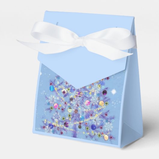 kerstcadeau met prachtige kerstboom bedankdoosjes (Voorkant Zijde)