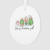 kerstcadeau met prettige kerstfeestdagen ornament (voorkant)