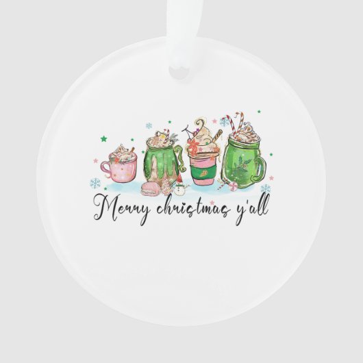 kerstcadeau met prettige kerstfeestdagen ornament (voorkant)