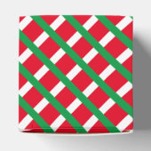 kerstcadeau met rood wit ruitpatroon bedankdoosjes (Bovenkant)