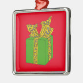 kerstcadeau metalen ornament (Links)