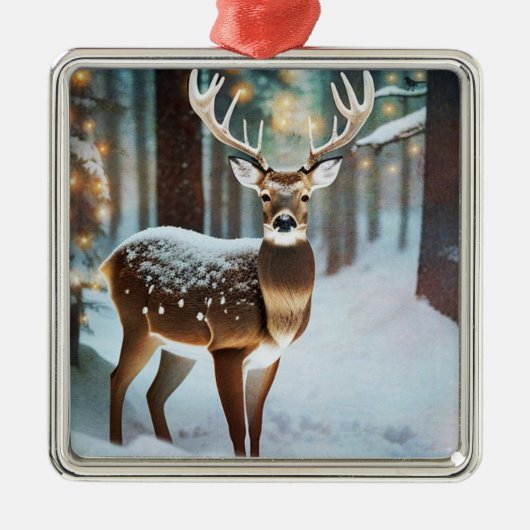 kerstcadeau metalen ornament (Voorkant)