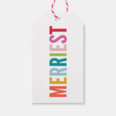 KERSTCADEAU moderne minimale kleurrijke vrolijkste Cadeaulabel (Voorkant)