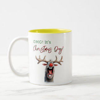 kerstcadeau-Mok Tweekleurige Koffiemok