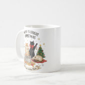 Kerstcadeau mok voor kattenliefhebbers (Voorkant links)